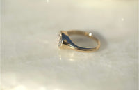 1.05CT Pear Lab Diamond Bezel Set East West